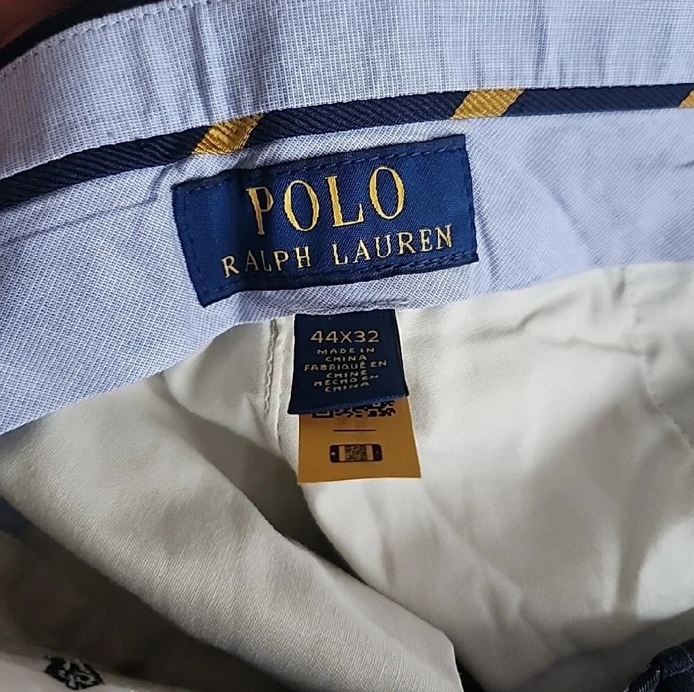 Ralph Lawrence Men's Navy Pinstripe Dress Pants 44x32